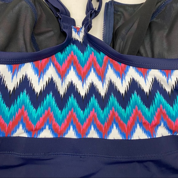 Swimsuits For All Bra Size Zip Front Tankini 46C - Picture 8 of 12